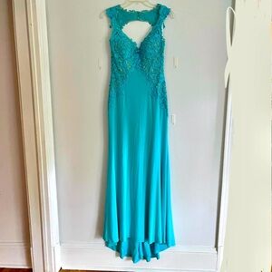 Tony Bowls Paris Formal Dress - Turquoise - Size 4